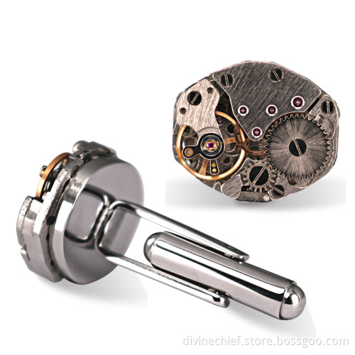 Watch Mechanism Cufflinks Best Quality Movement Cufflinks for Men Watch Movement Cufflinks WM-820